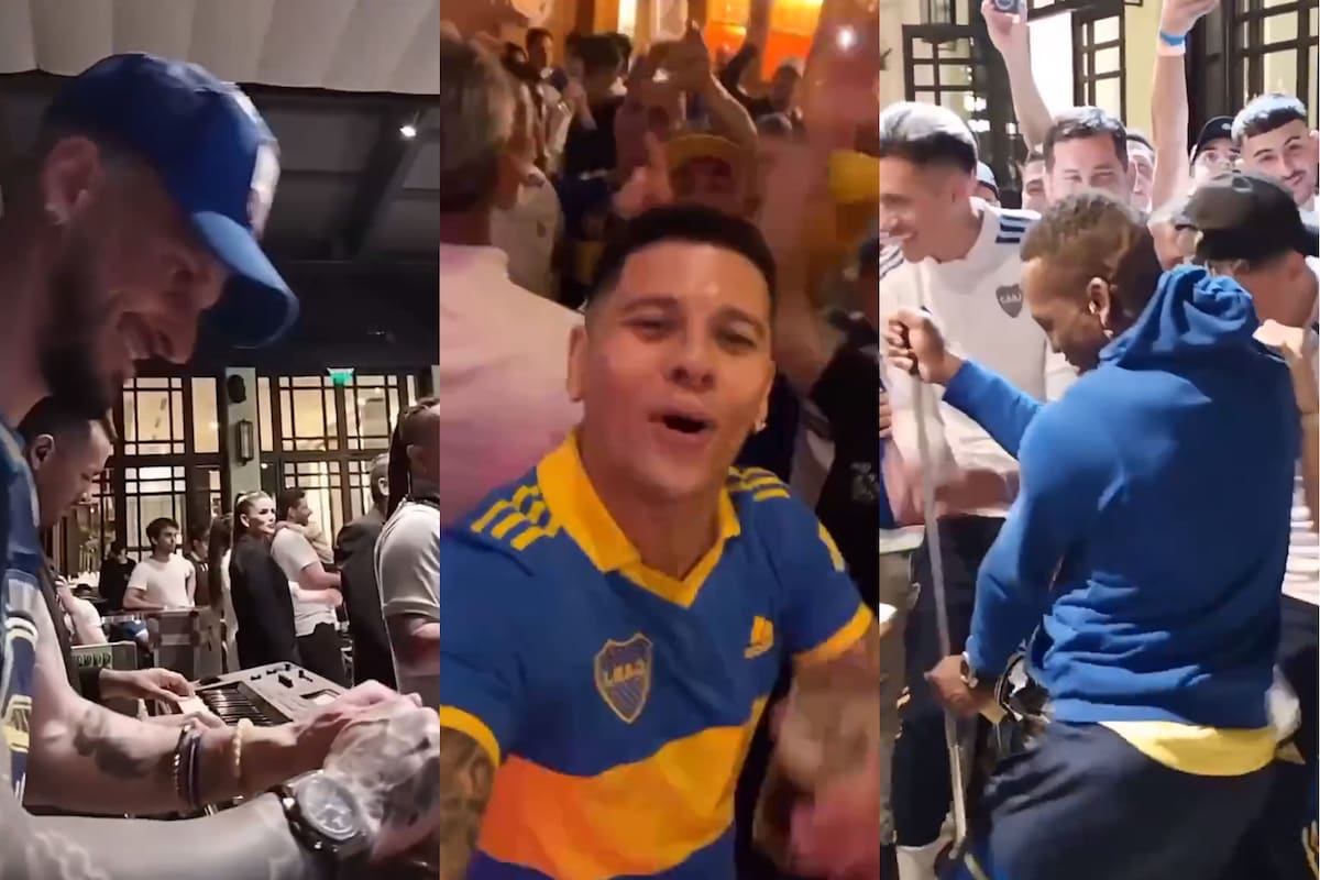 Benedetto toca los tambores, Rojo dirige la batuta y Advíncula menea; Boca es todo felicidad