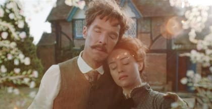 Benedict Cumberbatch y Claire Foy en La vida electrizante de Louis Wain.