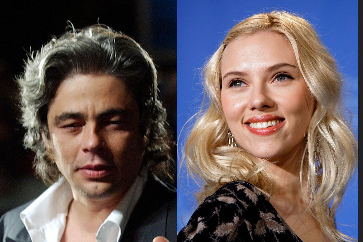 Benicio Del Toro y Scarlett Johansson, en la época en la que nació el "mito del ascensor"