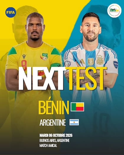 Benín anunció el partido con Messi