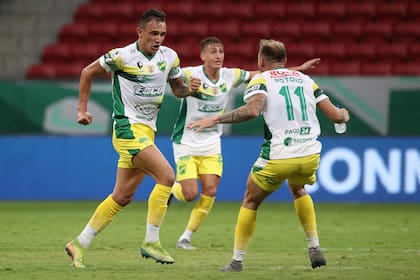 Benítez celebra un gol fundamental: en el tiempo de descuento anotó el 2-1 para ir al suplementario, cuando Palmeiras ya preparaba el festejo
