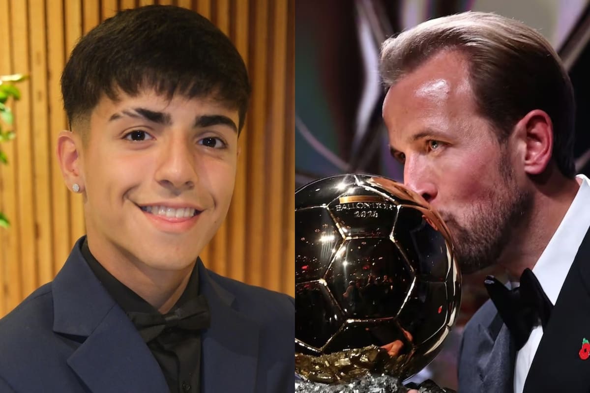 Benjamín Agüero lanzó un palito para Harry Kane tras el resultado del Balón de Oro (Foto: Instagram @aguerobenja19 / FRANCK FIFE - AFP)