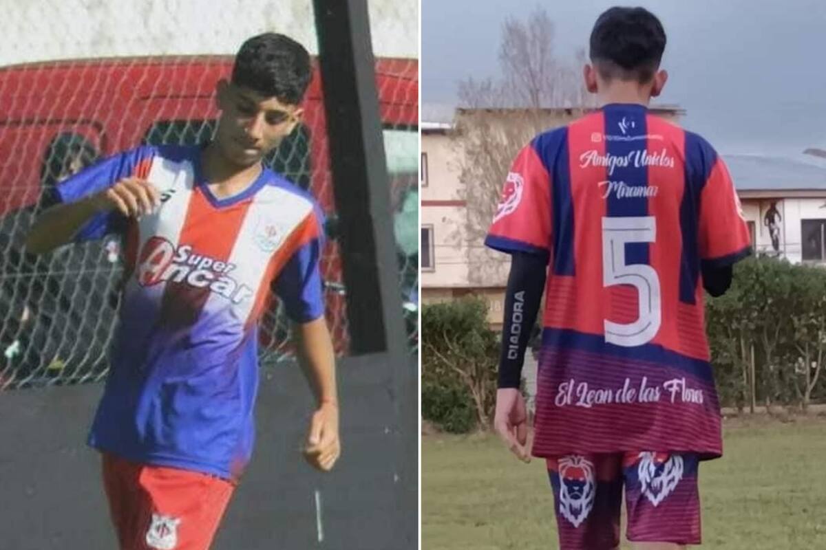 Benjamín Carmona jugando con los colores del Club Atlético Amigos Unidos de Miramar