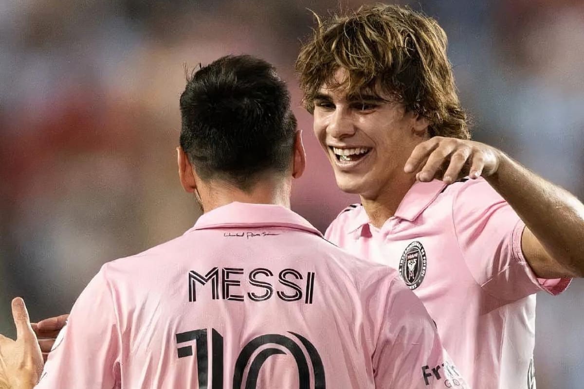 Benjamín Cremaschi y Lionel Messi, compañeros en Inter Miami