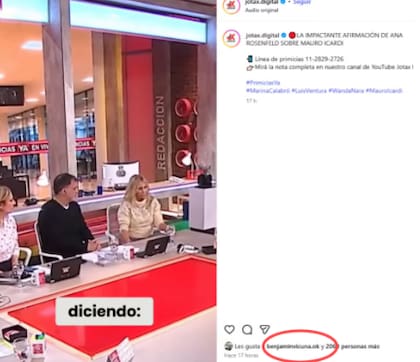 Benjamín Vicuña y el like que revolucionó a los usuarios (Foto: Captura Instagram/@jotax.digital)
