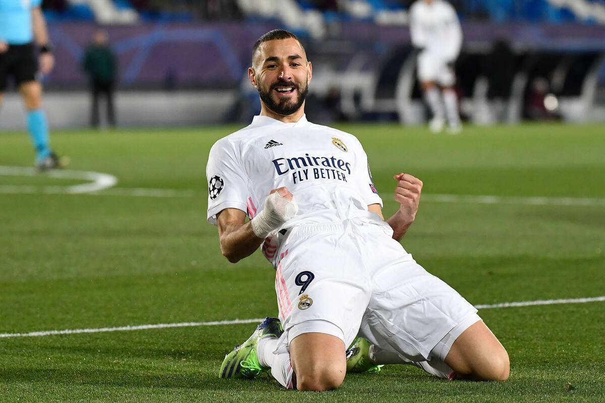 Benzema y la apertura del marcador para el Madrid.