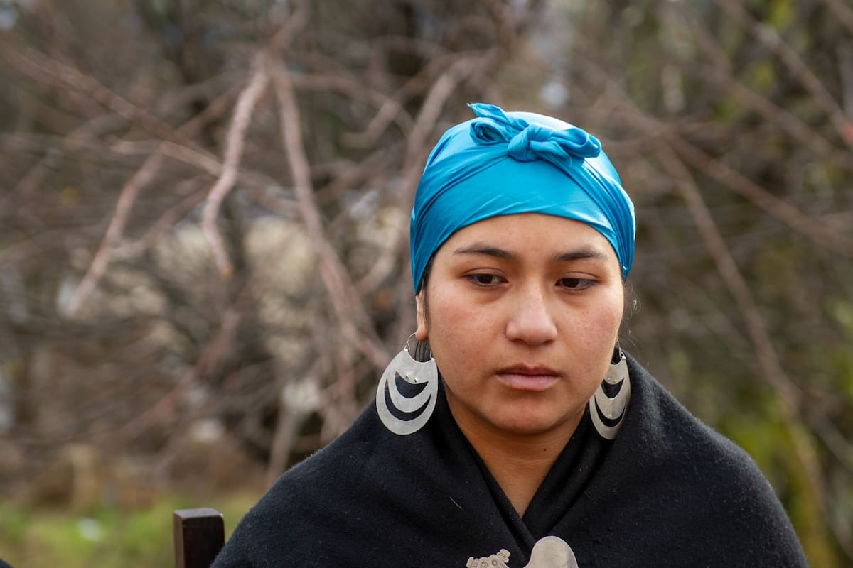 Betiana Colhuan, la "machi" o lideresa espiritual de la comunidad mapuche