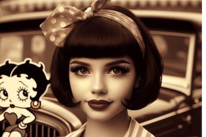 Betty Boop utiliza un moño