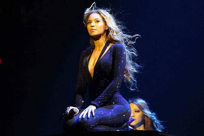 Beyonce durante un show en Belgrado