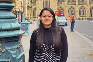 Bhoomi Chauhan dice que perdió su vuelo a Londres después de llegar tarde al aeropuerto de Ahmedabad.