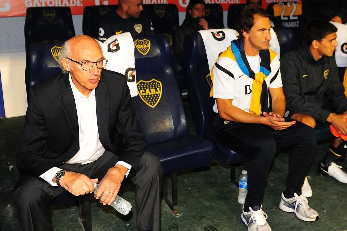 Bianchi en el banco de Boca, en 2013.