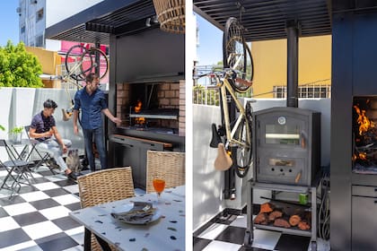 Bicicletas (RouenCycling). Horno (Tromen). Mesa con tapa de Terrazzo (Quadri Terrazo). Piso de cerámicos en damero Forte de 33x33 de Cerámica San Lorenzo (Blaisten).