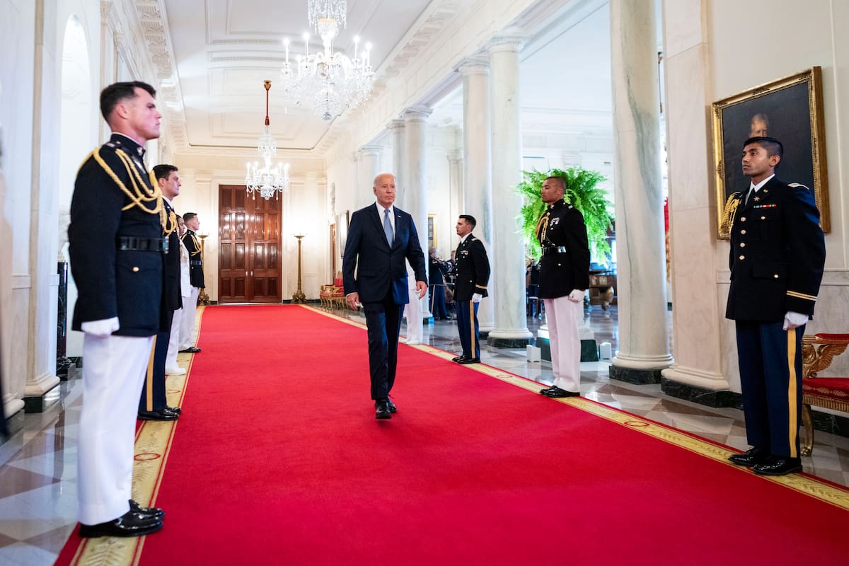 Biden, ayer, en la Casa Blanca