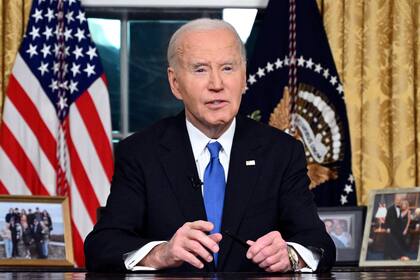 Biden durante su discurso de despedida