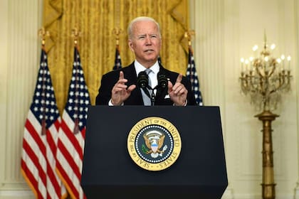 Biden, durante su discurso sobre la situación en Afganistán