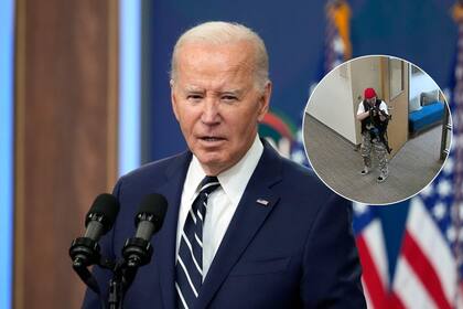 Biden firmó una orden ejecutiva que apunta a redoblar los controles sobre las armas automáticas y a mejorar los simulacros en las escuelas (montaje sobre foto AP/Alex Brandon).