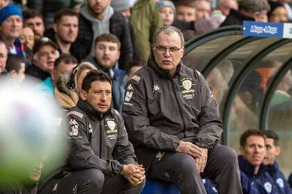 Bielsa, durante el partido que este sábado Leeds perdió de local ante Wigan