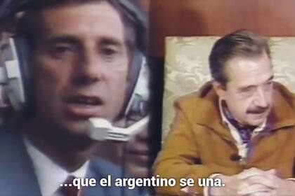 Bilardo y Alfonsín dialogan tras la consagración argentina en México 86