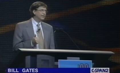 Bill Gates en la reunión de la Asociación Nacional de Televisión por Cable sobre su detención