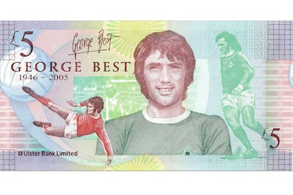 Billete con imágenes de George Best