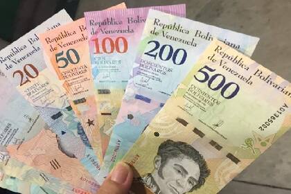 Billetes de bolívares, la moneda venezolana