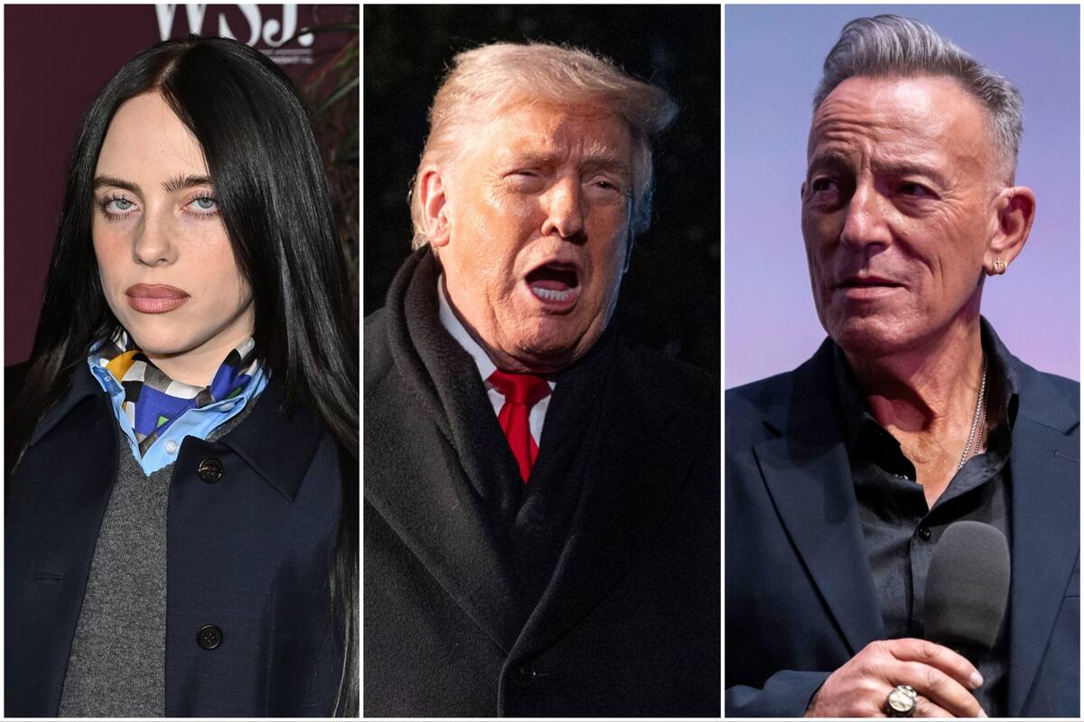 Billie Eilish y Bruce Springsteen arremetieron contra las políticas de estado del presidente estadounidense
