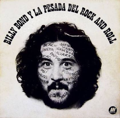 Billy Bond en la tapa del primer disco de La Pesada, de 1971