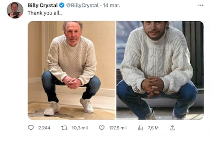 Billy Crystal sorprendió a sus fanáticos con un claro guiño a una de las comedias románticas más icónicas