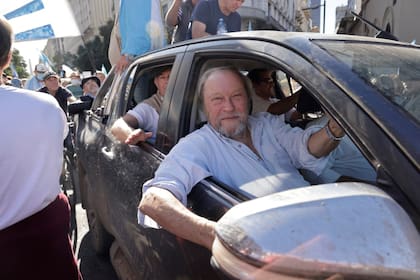 Biolcati cuando el 23 de abril de 2022 productores autoconvocados organizaron un tractorazo en la ciudad de Buenos Aires