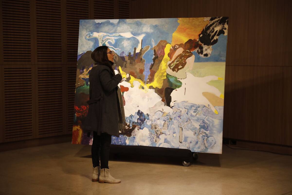 Birds & Brides (2007), pintura de Alejandra Seeber incluida en la donación de Supervielle al Moderno