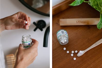 Bits, el dentífrico en pastillas desarrollado por la marca y producido en el país que propone un sistema circular sin residuos plásticos.