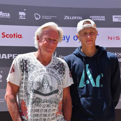 Bjorn Borg, una leyenda, y su hijo Leo, tenista de 19 años, presentes en el Challenger de Montevideo