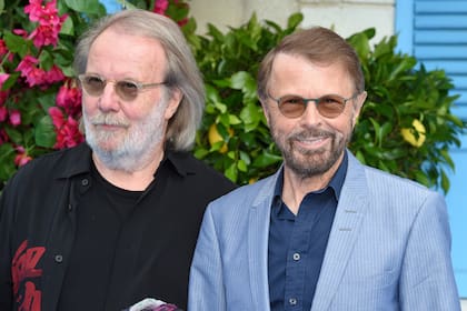 Bjorn Ulvaeus and Benny Andersson de ABBA en el estreno de Mamma Mia 2