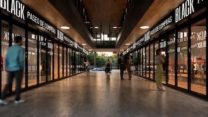 Black tendrá locales de indumentaria, de decoración, gimnasio, farmacia, coworking, una apuesta fuerte por la gastronomía, rooftop, terrazas y salas de cine