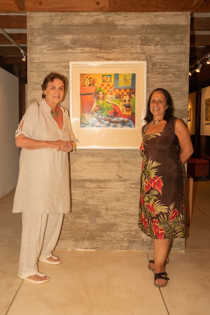 Blanca Álvarez de Toledo y Georgina Gil asistieron a la presentación de la muestra "Desaforado" de Marcos López