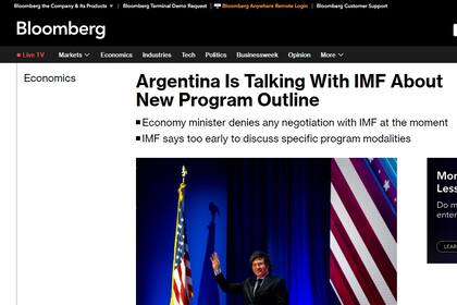 Bloomberg publicó un artículo sobre la economía de Javier Milei