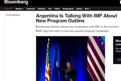 Bloomberg publicó un artículo sobre la economía de Javier Milei