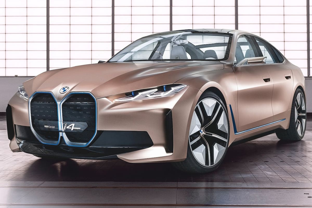 BMW i4 Concept, 100% eléctrico. Con 530 HP, esta Gran Coupé Z.E. acelera de 0 a 100 km/h en 4 segundos