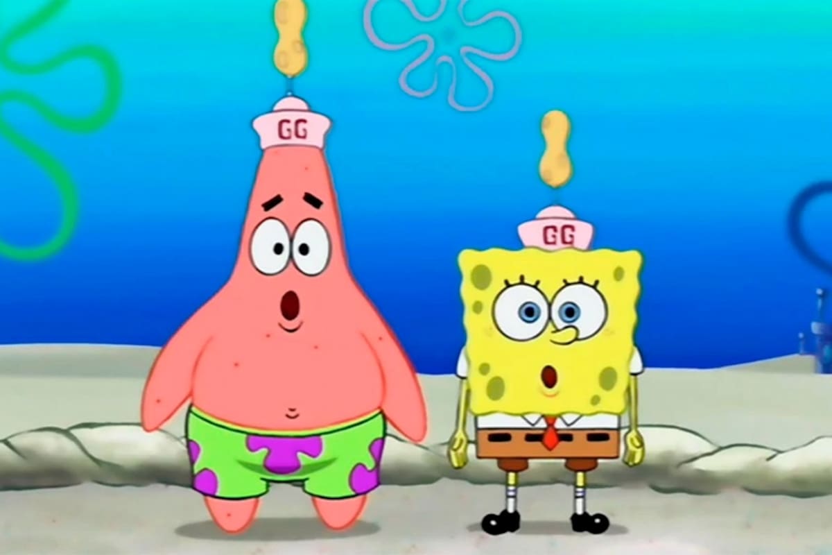 Bob Esponja junto a su mejor amigo, Patricio