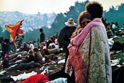 Bobby Kelly y Nico Ercolini quedaron retratados por el fotógrafo Burk Uzzle en la segunda jornada de Woodstock