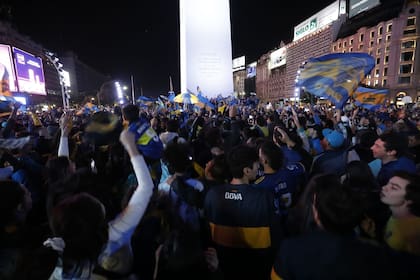 Boca Campeón. Festejos en el Obelisco. 22/05/22