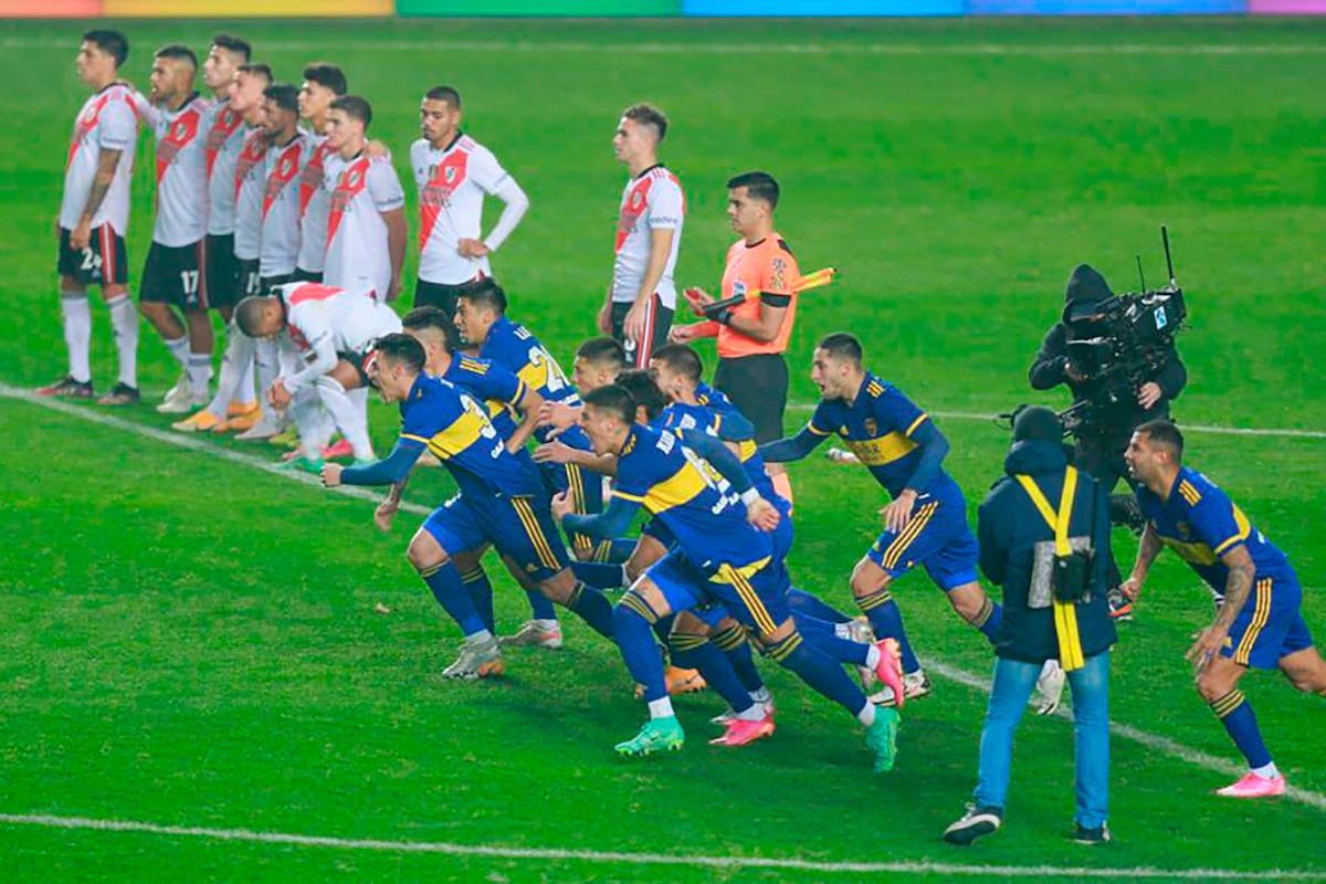 Boca empieza la celebración tras eliminar a River; el equipo de Russo resistió y no falló en los penales