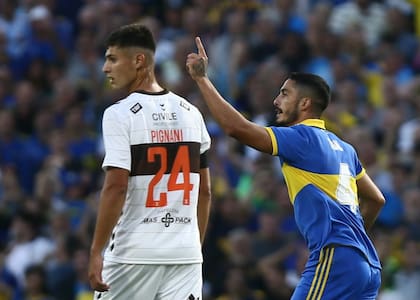 Boca vs. Platense. Festejo de Nicolás Figal