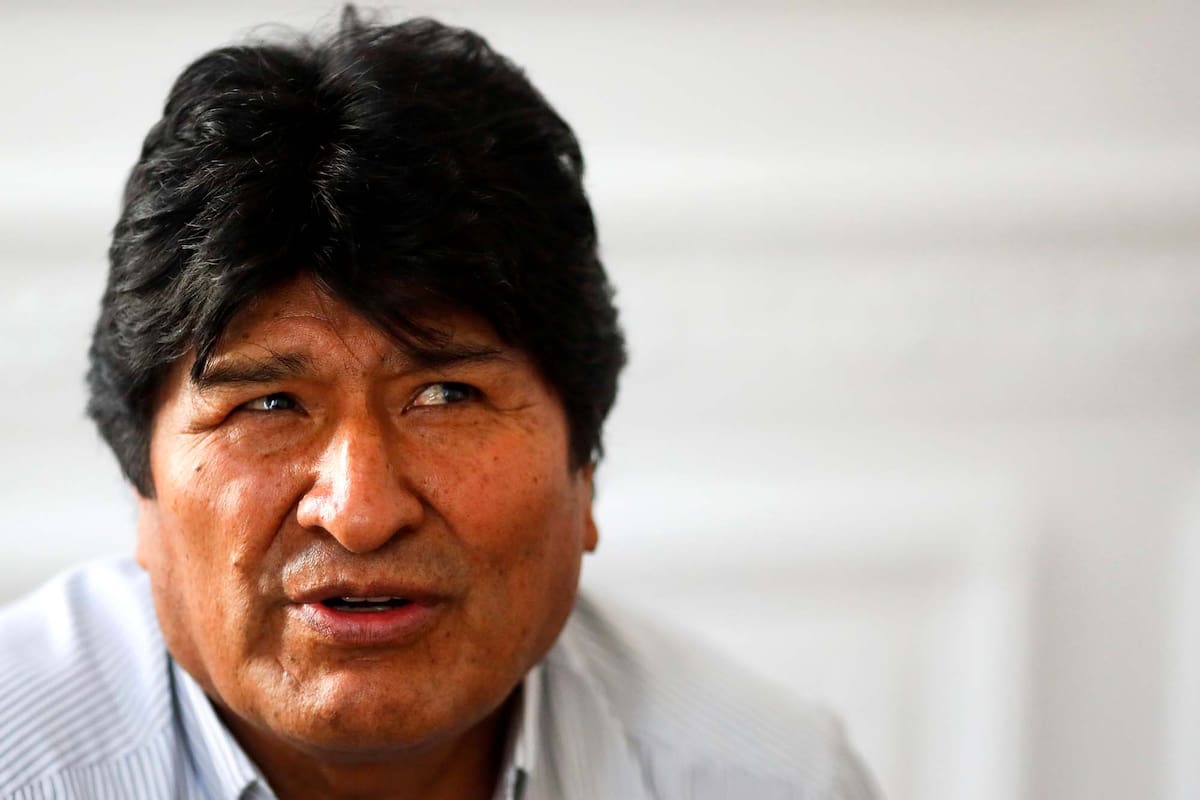 Bolivias ex-President Evo Morales speaks during an interview with AFP in Buenos Aires, on December 24, 2019. (Photo by RONALDO SCHEMIDT / AFP)