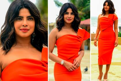 El look de Priyanka Chopra Jones en la promoción de su nueva película en Mumbai