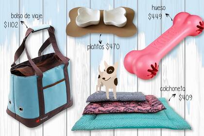 Bolso y Colchonetas de Puppis / Platitos de La Tienda de Pichichos / Hueso de Houndog