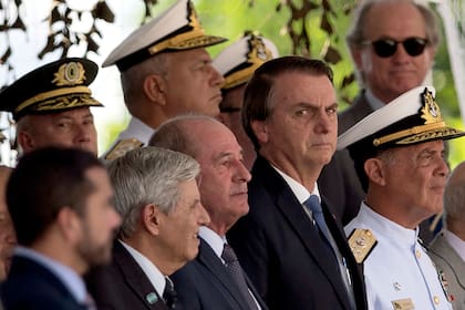 Bolsonaro asistió ayer a un acto militar en Río de Janeiro