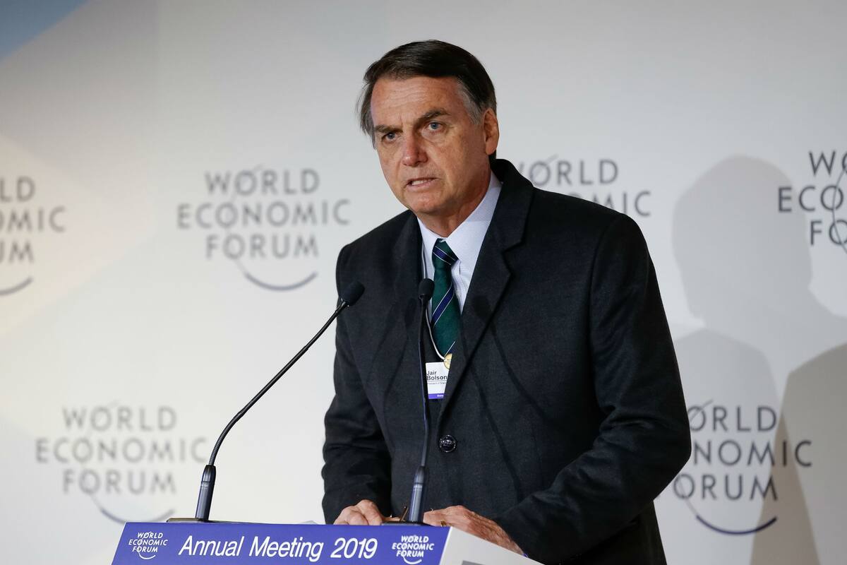 Bolsonaro en el Foro de Davos