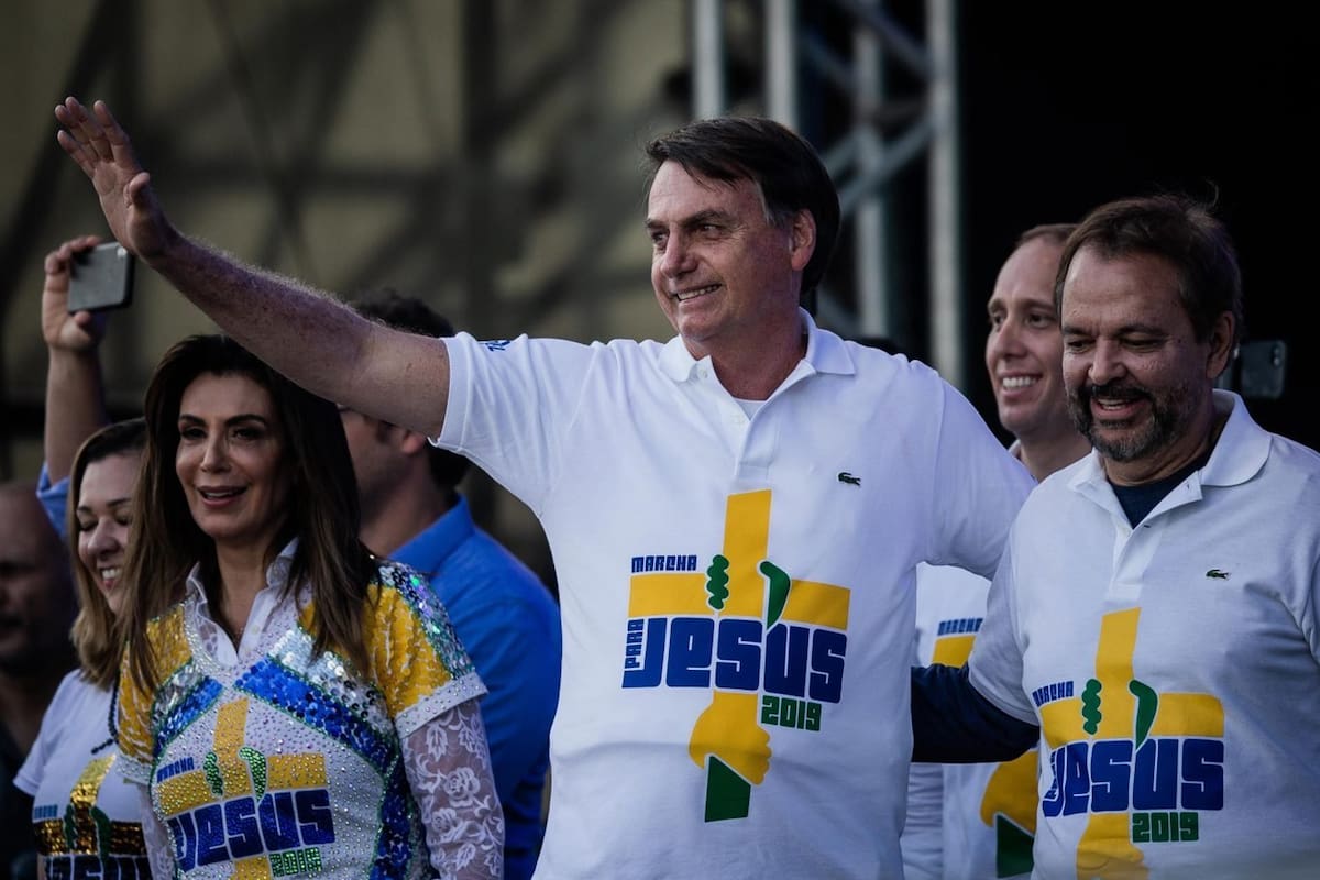 Bolsonaro, en un evento con evangelistas