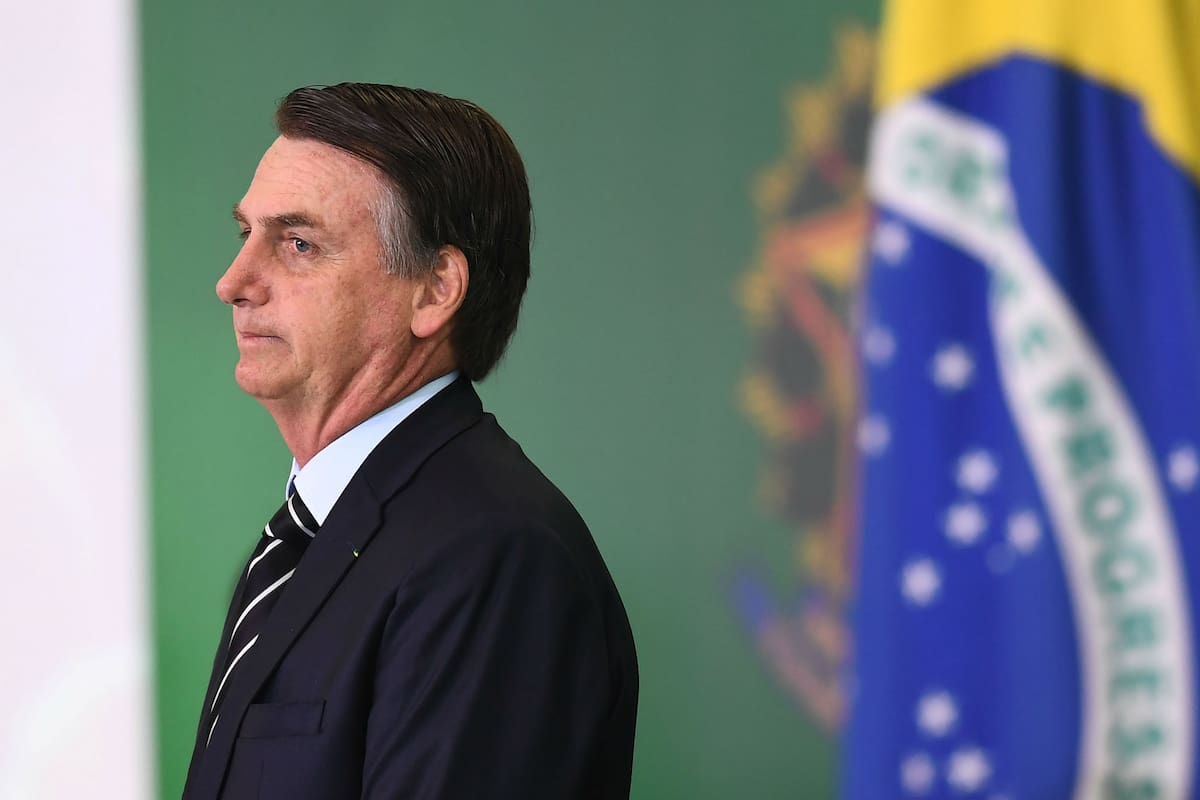Bolsonaro, hoy, durante la jura de sus minisros